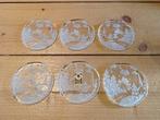 Vintage Walther Glas onderzetters - Winter Village - 6 stuks, Ophalen of Verzenden, Zo goed als nieuw, Glas of Kopje