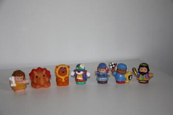 little people 6 figuurtjes + random dino, Ophalen of Verzenden, Gebruikt, Speelset
