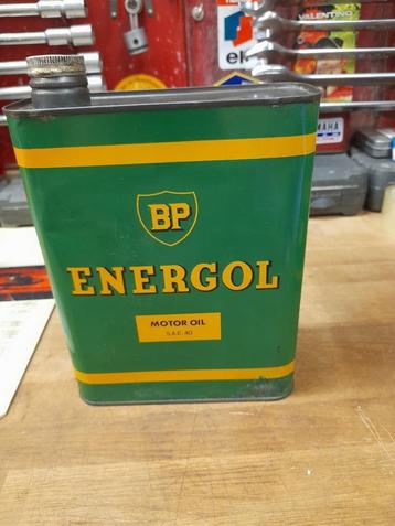 oude lege oliekan BP Energol motorolie sae40 beschikbaar voor biedingen