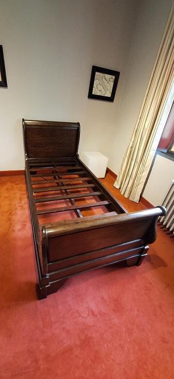 1-pers bed, Huis en Inrichting, Ophalen, Eenpersoons, Bruin, Zo goed als nieuw