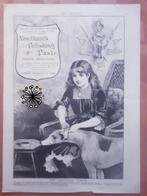 Gravure sur bois victorienne THE FINISHING TOUCH 1886 The Gr, Antiquités & Art, Art | Eaux-fortes & Gravures, Envoi