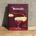 Metalen bordje WESTMALLE TRAPPIST bier, Verzamelen, Biermerken, Ophalen of Verzenden, Zo goed als nieuw, Reclamebord, Plaat of Schild