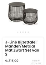 Set van 2 J-Line Salontafels bijzettafels €315 nieuw, Huis en Inrichting, Tafels | Salontafels, Ophalen, Zo goed als nieuw