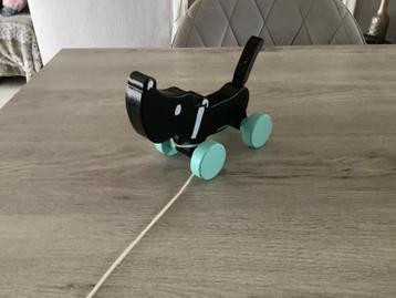 Houten speelgoed trekhond (13x20 cm) beschikbaar voor biedingen