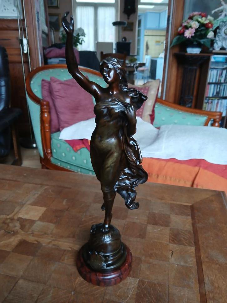 Bronze signé A E Gaudez, Antiquités & Art, Art | Sculptures & Bois, Enlèvement ou Envoi