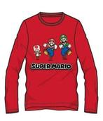 Super Mario Longsleeve Shirt Rood - Maat 104-110-116-128-140, Enfants & Bébés, Vêtements enfant | Taille 128, Neuf, Garçon, Enlèvement ou Envoi
