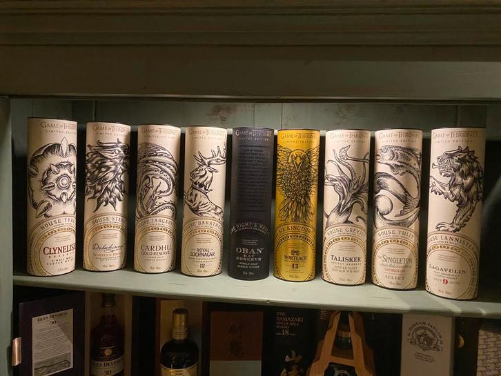 Whisky game of thrones collectie 9 flessen, Verzamelen, Wijnen, Nieuw, Overige typen, Ophalen