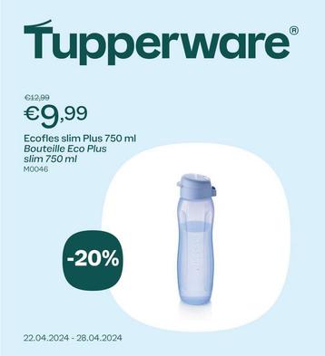 Tupperware - Bouteilles écologiques smart plus 