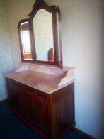 Antieke slaapkamer , kast, spiegelcommode, bed, Antiek en Kunst, Ophalen of Verzenden