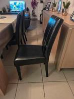 6 zwarte stoelen, Huis en Inrichting, Ophalen, Zo goed als nieuw