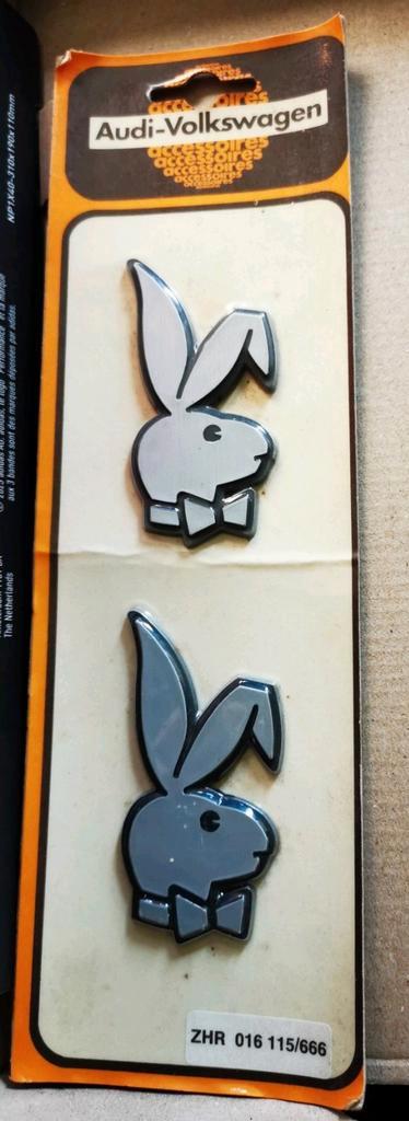 Volkswagen - Accessoire vintage Audi Rabbit Playboy, Autos : Divers, Autocollants de voiture, Enlèvement ou Envoi