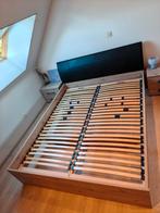 Bedframe met bijhorende lattenbodems en nachtkasten, Huis en Inrichting, Slaapkamer | Bedden, Ophalen, Gebruikt