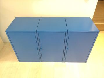 3 armoires Lixhult bleues