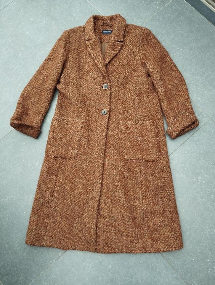 Splinternieuwe wollen damesjas.   (River Woods), Kleding | Dames, Jassen | Winter, Nieuw, Maat 42/44 (L), Bruin, Ophalen of Verzenden