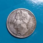 België 1 frank zilver Leopold I gelauwerd 1833, Zilver, Ophalen of Verzenden, Losse munt, Zilver