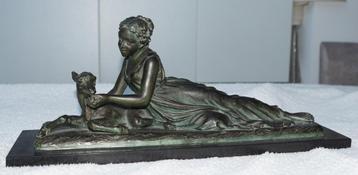 Sculpture bronze sur marbre G. Carli  beschikbaar voor biedingen