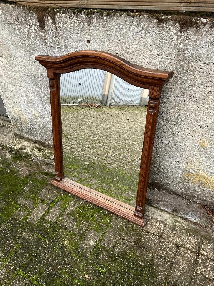 Karakteristieke Antieke Spiegel – Eikenhout – Klassiek Model, Huis en Inrichting, Overige Huis en Inrichting, Gebruikt, Ophalen