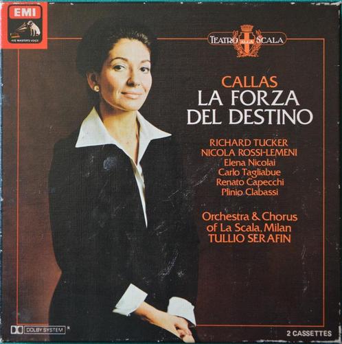 Maria Callas – La Forza Del Destino - 2x cassette box, Cd's en Dvd's, Cassettebandjes, Gebruikt, Origineel, Klassiek, 2 t/m 25 bandjes