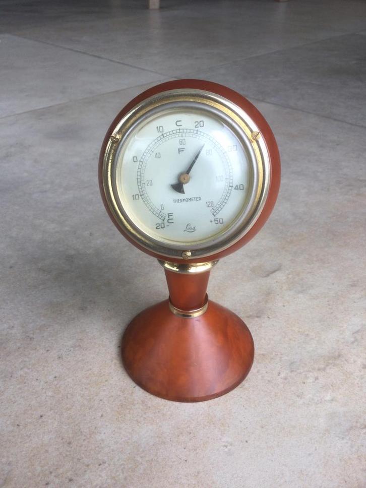 Vintage thermometer thermomètre bakeliet LORD bakélite, Audio, Tv en Foto, Weerstations en Barometers, Gebruikt, Ophalen of Verzenden