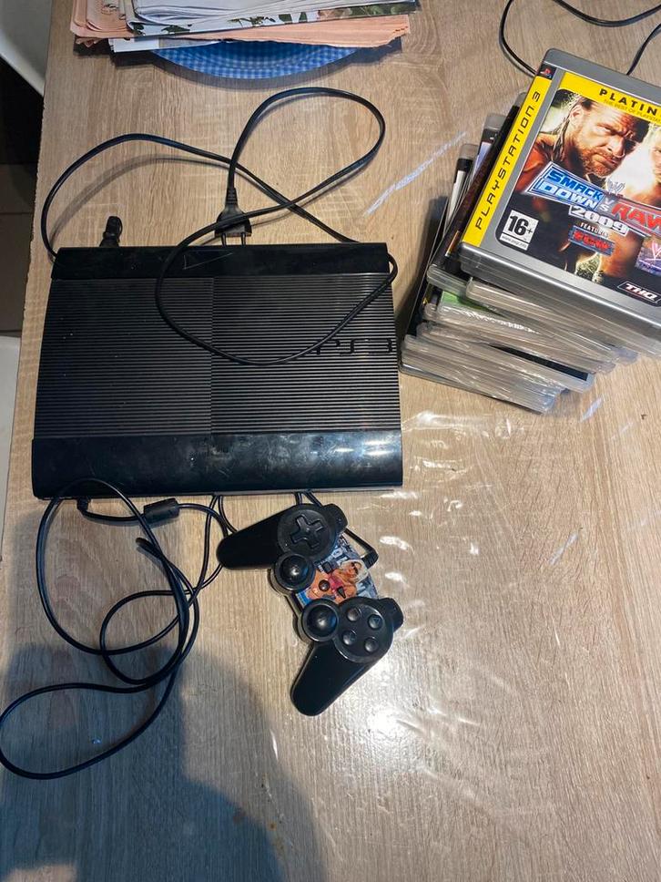 PlayStation 3 slim 500GB met 1 controller + 15 games, Games en Spelcomputers, Games | Sony PlayStation 3, Gebruikt, Sport, Ophalen of Verzenden
