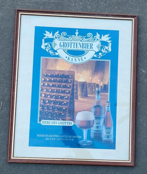 Grottenbier houten publiciteitskader, Verzamelen, Biermerken, Ophalen of Verzenden