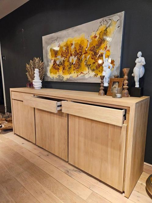 Prachtige teakhout dressoir laatste 2 stuk! Einde collectie, Huis en Inrichting, Kasten | Dressoirs, Nieuw, Met lade(s), Met deur(en)