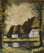 Lode Bosmans (1925-2017): Kempische hoeve (O/D, 37 x 45 cm), Ophalen of Verzenden