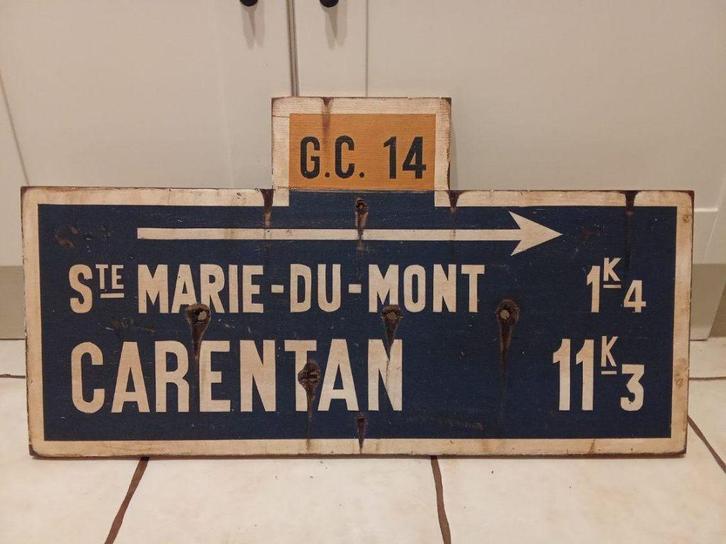 Panneau WW2 - D.DAY : STE MARIE DU MONT / CARENTAN - G.C.14, Collections, Objets militaires | Seconde Guerre mondiale, Envoi