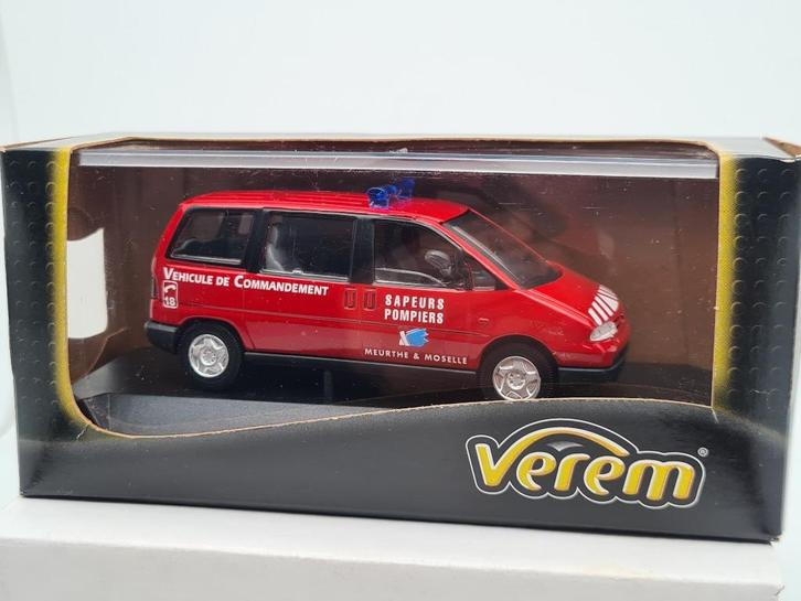 Peugeot 806 brandweer Moselle - Verem 1/43, Hobby en Vrije tijd, Modelauto's | 1:43, Zo goed als nieuw, Auto, Overige merken, Verzenden
