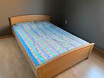 Klassiek modern bed in lichte eikkleur, 140-200, Huis en Inrichting, Slaapkamer | Complete slaapkamers, Ophalen, Gebruikt, Tweepersoons