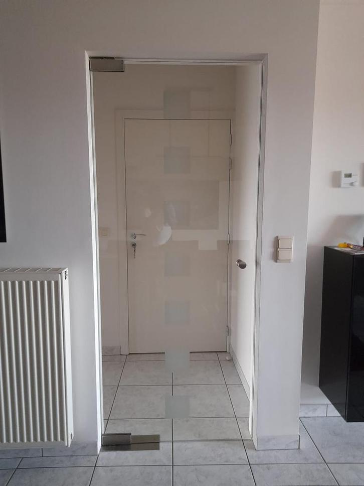 Glazen binnendeur met bevestigingspunten, Doe-het-zelf en Bouw, Deuren en Vliegenramen, Zo goed als nieuw, Binnendeur, 200 tot 215 cm