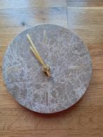 NIEUW - Klokje natuursteen 15 cm, Ophalen, Nieuw, Analoog, Wekker of Tafelklok