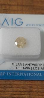 diamant jaune neuf original de 0,90 carats avec certificat, Enlèvement ou Envoi, Neuf