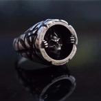 Broken Earth Skull ring- 925 Zilver, Neuf, Femme ou Homme, Argent, Argent