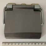 Toiletrolhouder met klep mat metaal Geesa, Ophalen of Verzenden, Gebruikt, Inox, Overige typen