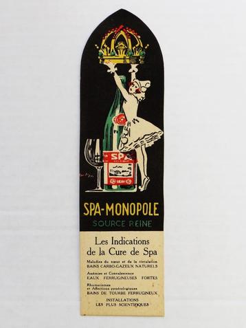 Oude bladwijzer Spa Monopole (1950's) - In perfecte staat ! beschikbaar voor biedingen