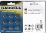 Piles alcalines GADCELL LR44/AG13 — 10 pièces, Enlèvement ou Envoi, Neuf