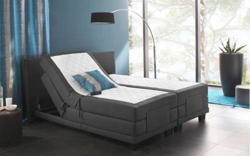 GLOEDNIEUW! Elektrische Boxspring Grijs Cagri 180 x 200, Maison & Meubles, Chambre à coucher | Lits boxsprings, Neuf, 180 cm, 200 cm