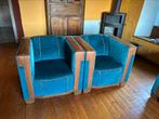 Fauteuil bleu style Art Deco, Ophalen