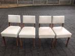 4 stevige stoelen met beschadiging!, Ophalen, Overige materialen, Gebruikt, Wit