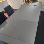 Uitschuifbare eettafel, Huis en Inrichting, Tafels | Eettafels, Ophalen, Gebruikt, Glas, 50 tot 100 cm