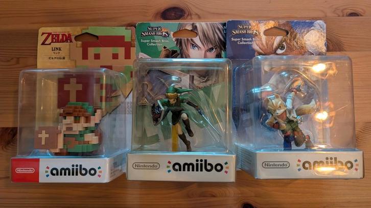 Amiibo Nintendo 8-bit Link van Zelda, Fox Starfox, Smash, Verzamelen, Poppetjes en Figuurtjes, Zo goed als nieuw, Ophalen of Verzenden