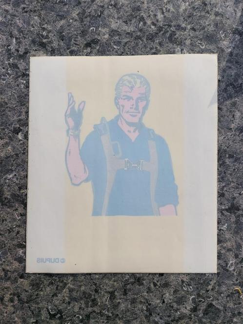 Hubinon Charlier Buck Danny - Deel Raamsticker (Dupuis 1975), Verzamelen, Stripfiguren, Gebruikt, Plaatje, Poster of Sticker, Overige figuren