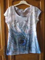 T-shirt van polyester T38 - merkloos, Kleding | Dames, T-shirts, Maat 38/40 (M), Blauw, Ophalen of Verzenden, Zonder mouw