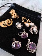 Buocle d'oreille arjent Silvère  pierre vreu améthyste, Handtassen en Accessoires, Overige Accessoires, Ophalen of Verzenden, Zo goed als nieuw