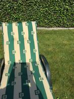 Twee identieke groene ligstoelen met kussens perfecte staat, Enlèvement, Utilisé