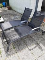 2 chaises longues en aluminium, Jardin & Terrasse, Chaises longues, Réglable, Enlèvement, Aluminium