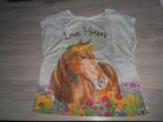 t shirt maat 122 - 128 love horses, Kinderen en Baby's, Kinderkleding | Maat 122, Ophalen of Verzenden, Zo goed als nieuw, Meisje