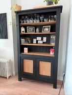 Matzwarte rotan barkast, Huis en Inrichting, Kasten | Boekenkasten, Ophalen