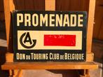 Tôle plaque émaillée du Touring Club de Belgique (no émail), Enlèvement ou Envoi, Utilisé, Panneau publicitaire